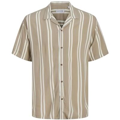 JACK & JONES JJEJEFF randig resort skjorta SS SN, Porslin, XL JACK & JONES JJEJEFF randig resort skjorta SS SN, Porslin, XL
