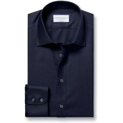 Charles Tyrwhitt Navy non-iron twill classic fit shirt Charles Tyrwhitt Navy non-iron twill classic fit shirt