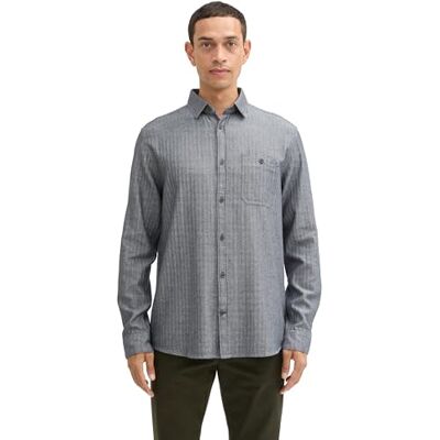 TOM TAILOR herrskjorta, 36009 – Marin fiskben Chambray, L TOM TAILOR herrskjorta, 36009 – Marin fiskben Chambray, L