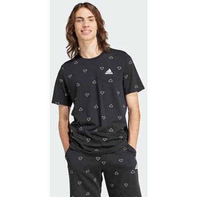 adidas För Män Seasonal Essentials Monogram Graphic Tee (Plus Size), black, M Extra Tall adidas För Män Seasonal Essentials Monogram Graphic Tee (Plus Size), black, M Extra Tall