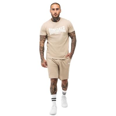 Lonsdale Herr T-shirt & shorts set normal passform MOY, beige/vit, S, 117193, beige/vit, S Lonsdale Herr T-shirt & shorts set normal passform MOY, beige/vit, S, 117193, beige/vit, S