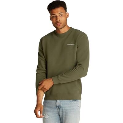 Tommy Jeans herr TJM REG LINEAR CREW EXT DM0DM20249 pullover sweatshirt, grön (Fatigue Green), XXL, Grön (trötthetsgrön), XXL Tommy Jeans herr TJM REG LINEAR CREW EXT DM0DM20249 pullover sweatshirt, grön (Fatigue Green), XXL, Grön (trötthetsgrön), XXL