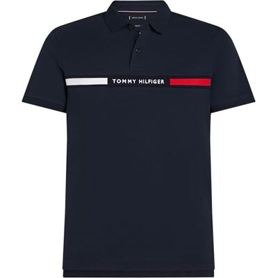 Tommy Hilfiger Herr S/S Polo, Blå (ökenhimmel), XL Tommy Hilfiger Herr S/S Polo, Blå (ökenhimmel), XL