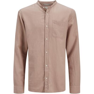 JACK & JONES Jprccmaze sommarband L/S skjorta, Adobe Rose, S JACK & JONES Jprccmaze sommarband L/S skjorta, Adobe Rose, S
