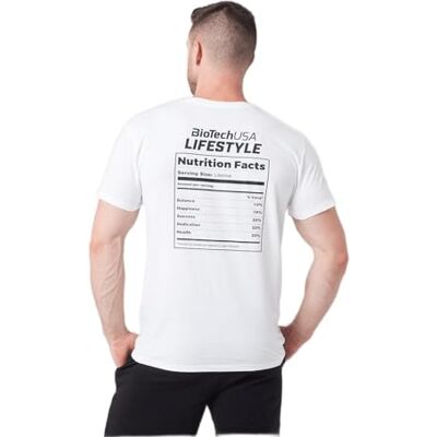BioTechUSA Herr Nutrition, vit, 3XL t-shirt med korta ärmar, XXXL, Vit, 3XL BioTechUSA Herr Nutrition, vit, 3XL t-shirt med korta ärmar, XXXL, Vit, 3XL