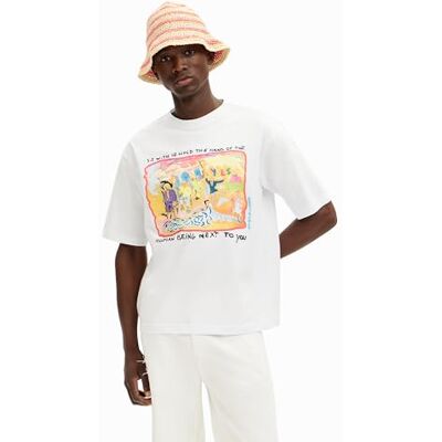 Desigual TS_Jude, 1000 Blanco, XXL, Vit, XXL Desigual TS_Jude, 1000 Blanco, XXL, Vit, XXL