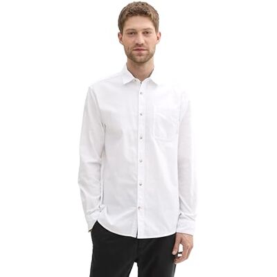 TOM TAILOR herrskjorta, 20000 – vit, 3XL TOM TAILOR herrskjorta, 20000 – vit, 3XL