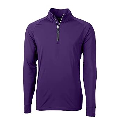 Cutter & Buck Herr långärmad adapter Eco Knit Quarter Zip tröja skjorta, College lila, L Cutter & Buck Herr långärmad adapter Eco Knit Quarter Zip tröja skjorta, College lila, L
