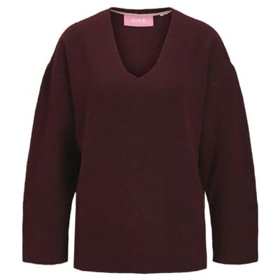 JJXX JACK & JONES Jxlucca Diverse V-hals stickad Sn, Cabernet, XS JJXX JACK & JONES Jxlucca Diverse V-hals stickad Sn, Cabernet, XS