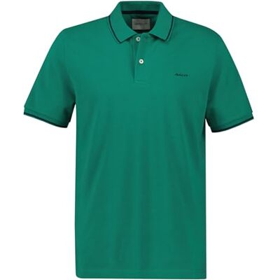 GANT TIPPING SS PIQUE POLO, Butternut Green, XXL GANT TIPPING SS PIQUE POLO, Butternut Green, XXL
