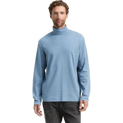 TOM TAILOR Långärmad T-shirt för män, 28800 – Faded Denim Blue, M TOM TAILOR Långärmad T-shirt för män, 28800 – Faded Denim Blue, M