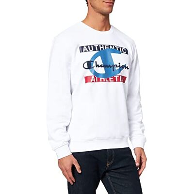 Champion Grafikbutik för herrar autentisk tröja med rund hals, Vitt, XL Champion Grafikbutik för herrar autentisk tröja med rund hals, Vitt, XL