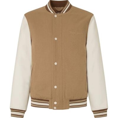 Pepe Jeans herr Tustin, Jacka, Brun, S, Brun (Malt Beige), S Pepe Jeans herr Tustin, Jacka, Brun, S, Brun (Malt Beige), S