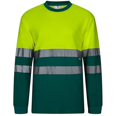 VELILLA 305615 T-tröja Bomull Tvåfärgad, Långärmad, Grön och Gul Fluor, Storlek S, Grön och fluorgul, S VELILLA 305615 T-tröja Bomull Tvåfärgad, Långärmad, Grön och Gul Fluor, Storlek S, Grön och fluorgul, S