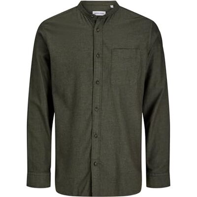 JACK & JONES Jjeband Melange Shirt L/S Sn, Russin, M JACK & JONES Jjeband Melange Shirt L/S Sn, Russin, M
