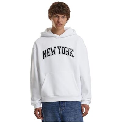 Tee New York Fluffy Hoody, Vit, M Tee New York Fluffy Hoody, Vit, M