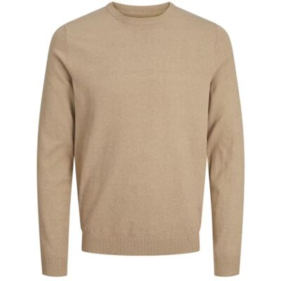 JJ REBEL Jrebcallum Knit Crew Neck Noos stickad tröja, Porslin, XXL JJ REBEL Jrebcallum Knit Crew Neck Noos stickad tröja, Porslin, XXL