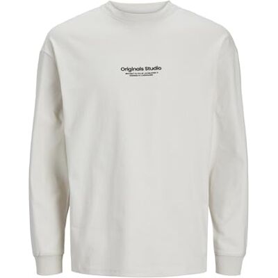 JACK & JONES Jorvesterbro Tee Ls Crew Neck långärmad tröja, Moonbeam, S JACK & JONES Jorvesterbro Tee Ls Crew Neck långärmad tröja, Moonbeam, S