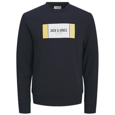 JACK & JONES Jjhayato Sweat Crew Neck BTS, Sky Captain, M JACK & JONES Jjhayato Sweat Crew Neck BTS, Sky Captain, M