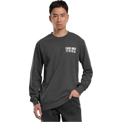 Tee herr sweatshirt Cash Only Crewneck Charcoal XS, kol, XS Tee herr sweatshirt Cash Only Crewneck Charcoal XS, kol, XS