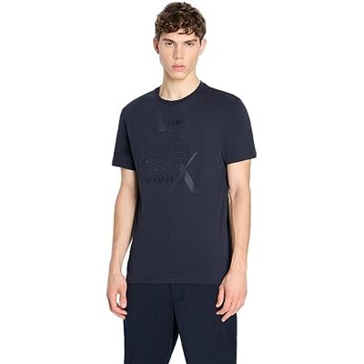 Giorgio Armani Herr regular fit Ax Eagle T-shirt, marinblå, S Giorgio Armani Herr regular fit Ax Eagle T-shirt, marinblå, S
