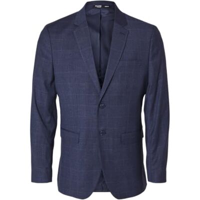 SELECTED HOMME SELETED HOMME SLHSLIM-Neil Dark Blue Check BLZ NOOS, Mörkblå/kontroll: check, 94 SELECTED HOMME SELETED HOMME SLHSLIM-Neil Dark Blue Check BLZ NOOS, Mörkblå/kontroll: check, 94