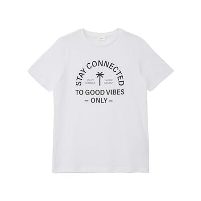 s.Oliver Pojkar t-shirt med tryck fram, Vit 0100, L s.Oliver Pojkar t-shirt med tryck fram, Vit 0100, L