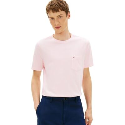Tommy Hilfiger Herr Essential Solid Pocket Tee Mw0Mw37283, Rosa, XL Tommy Hilfiger Herr Essential Solid Pocket Tee Mw0Mw37283, Rosa, XL