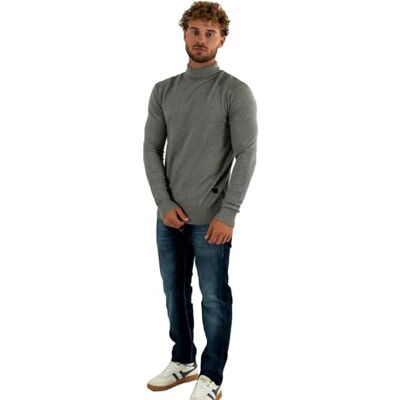 KAPORAL , Herrtröja, normal passform, långa ärmar, polokrage, varia-modell, grå blandad färg, storlek S, Grå blandad, S KAPORAL , Herrtröja, normal passform, långa ärmar, polokrage, varia-modell, grå blandad färg, storlek S, Grå blandad, S