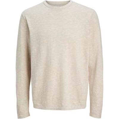 JACK & JONES Jjesummer Knit Crew Neck Sn, String, L JACK & JONES Jjesummer Knit Crew Neck Sn, String, L