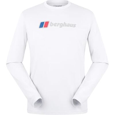 Berghaus T-shirt med stor logotyp för män, ren vit, S Berghaus T-shirt med stor logotyp för män, ren vit, S