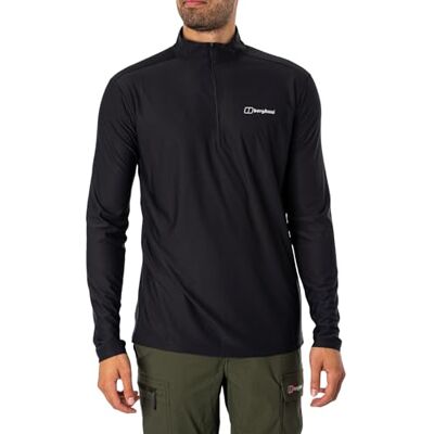 Berghaus herr 24/7 långärmad dragkedja baslager topp långärmad t-shirt Kolsvart M Berghaus herr 24/7 långärmad dragkedja baslager topp långärmad t-shirt Kolsvart M