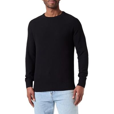 JACK & JONES JACK&JONES JCOMAZE stickad crew neck, svart, S JACK & JONES JACK&JONES JCOMAZE stickad crew neck, svart, S