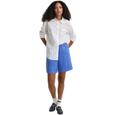 GANT REL LINEN BLÄND PULL ON SHORTS, sjöman blå, 36 SE GANT REL LINEN BLÄND PULL ON SHORTS, sjöman blå, 36 SE
