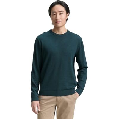 TOM TAILOR Herr 1039805 Pullover tröja, 21545-Safir Grön Melange, S, 21545 – Safir grön melange, S TOM TAILOR Herr 1039805 Pullover tröja, 21545-Safir Grön Melange, S, 21545 – Safir grön melange, S