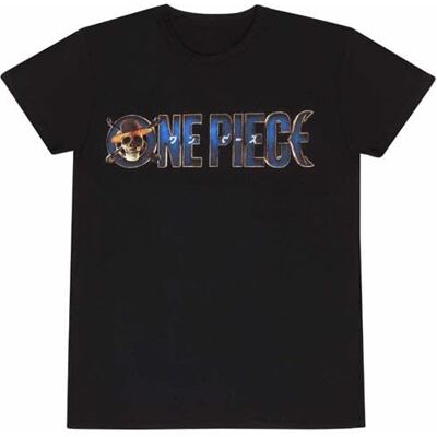 One Piece Unisex kortärmad t-shirt svart One Piece Unisex kortärmad t-shirt svart