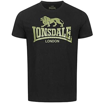 Lonsdale T-shirt för män, Svart/oliv, M Lonsdale T-shirt för män, Svart/oliv, M