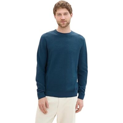 TOM TAILOR herrtröja, 34157 – mörkgrön melerad, XXL TOM TAILOR herrtröja, 34157 – mörkgrön melerad, XXL
