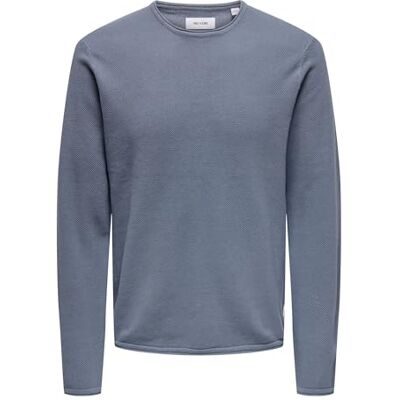 Only & Sons Onsfelix Reg 12 Crew Knit Noos, Flintad sten, XS Only & Sons Onsfelix Reg 12 Crew Knit Noos, Flintad sten, XS