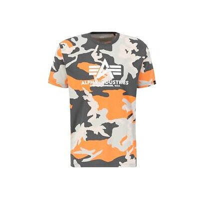 Alpha Industries Basic T Camo Pp T-Shirt För Män Orange Grey Camo Alpha Industries Basic T Camo Pp T-Shirt För Män Orange Grey Camo