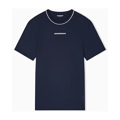 Giorgio Armani Mäns UNDERLINED Logoband Crew Neck T-Shirt Blå XL Giorgio Armani Mäns UNDERLINED Logoband Crew Neck T-Shirt Blå XL