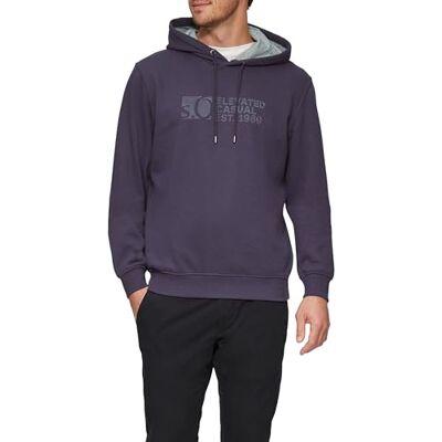 s.Oliver Hoodie med logotyptryck, lila, L s.Oliver Hoodie med logotyptryck, lila, L