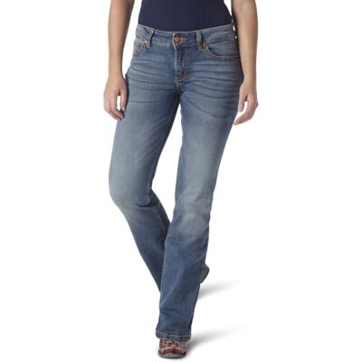 Wrangler flickors western stretch stövel skuren jeans, Mörkblått, 11W x 36L Wrangler flickors western stretch stövel skuren jeans, Mörkblått, 11W x 36L