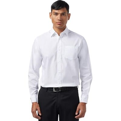 Lee Uniforms Lee Herr Button-Down skjorta, Vit, S Lee Uniforms Lee Herr Button-Down skjorta, Vit, S