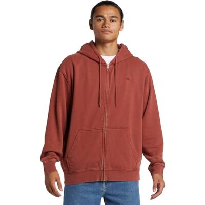 Quiksilver huvtröja med dragkedja, salt-vatten dragkedja huvtröja för män brun XS Quiksilver huvtröja med dragkedja, salt-vatten dragkedja huvtröja för män brun XS