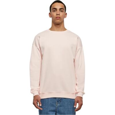 Urban Classics Sweatshirt för män, sweat crewneck, tröja med breda ribbade manschetter för män i många färger, storlekar XS – 5XL, Rosa (rosa 185), XS Stor Urban Classics Sweatshirt för män, sweat crewneck, tröja med breda ribbade manschetter för män i många färger, storlekar XS – 5XL, Rosa (rosa 185), XS Stor