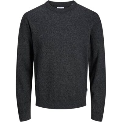 JACK & JONES Jjeperfect ull stickad crew neck Sn, Svart skönhet, L JACK & JONES Jjeperfect ull stickad crew neck Sn, Svart skönhet, L