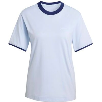 adidas Kobiety Seasonal Essentials Colorpop T-Shirt with Embroidered Graphic, Crystal Sky/white, XL adidas Kobiety Seasonal Essentials Colorpop T-Shirt with Embroidered Graphic, Crystal Sky/white, XL