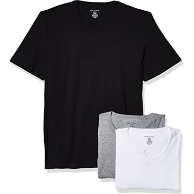 Nautica Herr-t-shirt bomull rund hals, 3-pack, M Nautica Herr-t-shirt bomull rund hals, 3-pack, M