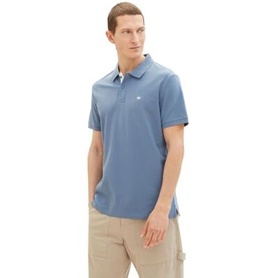 TOM TAILOR 1031006 Basic Piqué pikétröja för män, 10441 – Grå, 3XL TOM TAILOR 1031006 Basic Piqué pikétröja för män, 10441 – Grå, 3XL
